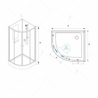 Душевая кабина RGW Andaman AN-208 100x100x200см 381320800-12
